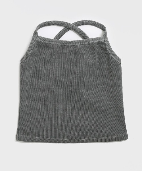 BLACKUP（ブラックアップ）の「[MADE] ティッセル SET - ワッシングリブノースリーブ（Tシャツ/カットソー・レディース・スカイブルー/チャコール/ダークグレー/ピンク・ONESIZE）」の11枚目の写真