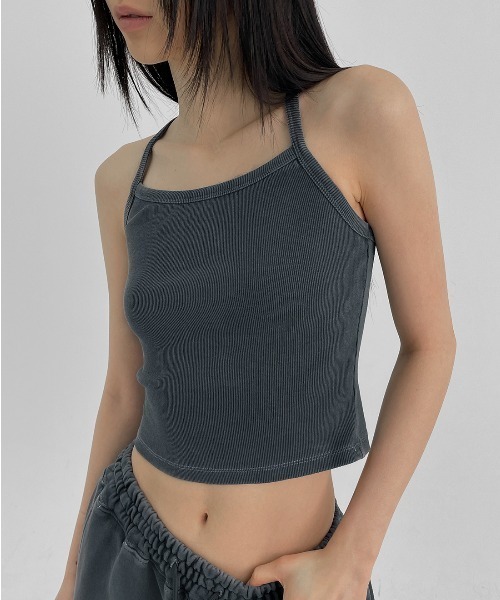 BLACKUP（ブラックアップ）の「[MADE] ティッセル SET - ワッシングリブノースリーブ（Tシャツ/カットソー・レディース・スカイブルー/チャコール/ダークグレー/ピンク・ONESIZE）」の17枚目の写真