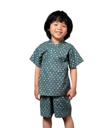 ami amie（アミアミ）の「【綿100％】甚平　　～花柄　亀　猫　アニマル　唐辛子　恐竜～（浴衣）」