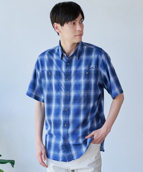 Arnold Palmer（アーノルドパーマー）の「ヴィンテージチェック 半袖 シャツ（シャツ/ブラウス・メンズ・ネイビー/ブラウン/グリーン・M/L/LL）」の3枚目の写真