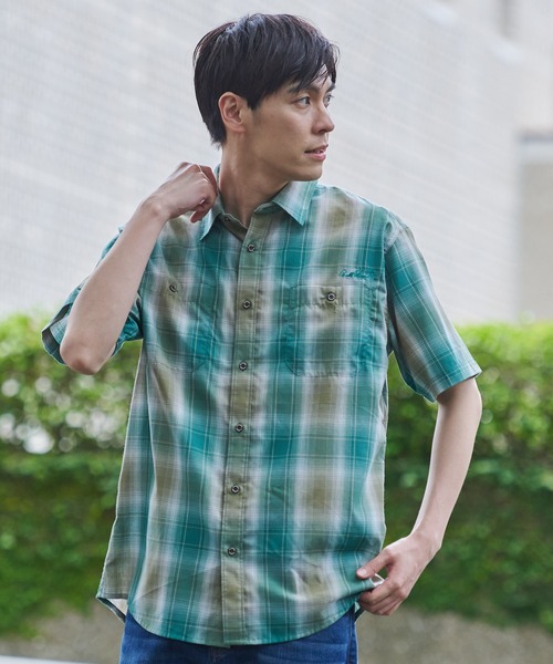 Arnold Palmer（アーノルドパーマー）の「ヴィンテージチェック 半袖 シャツ（シャツ/ブラウス・メンズ・ネイビー/ブラウン/グリーン・M/L/LL）」の14枚目の写真