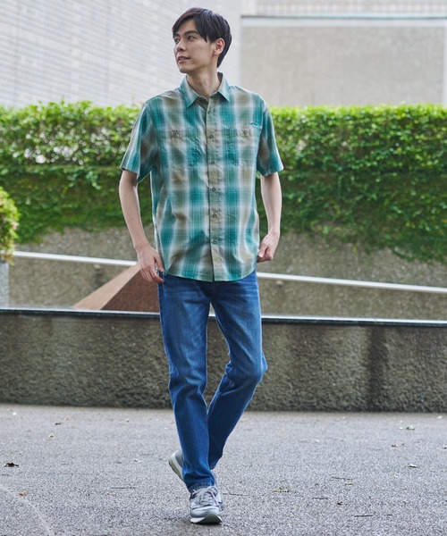 Arnold Palmer（アーノルドパーマー）の「ヴィンテージチェック 半袖 シャツ（シャツ/ブラウス・メンズ・ネイビー/ブラウン/グリーン・M/L/LL）」の15枚目の写真