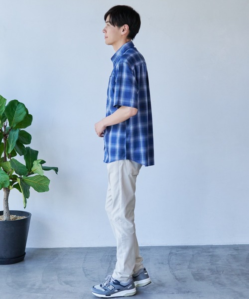 Arnold Palmer（アーノルドパーマー）の「ヴィンテージチェック 半袖 シャツ（シャツ/ブラウス・メンズ・ネイビー/ブラウン/グリーン・M/L/LL）」の9枚目の写真