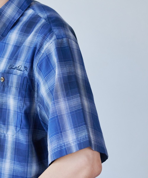 Arnold Palmer（アーノルドパーマー）の「ヴィンテージチェック 半袖 シャツ（シャツ/ブラウス・メンズ・ネイビー/ブラウン/グリーン・M/L/LL）」の6枚目の写真