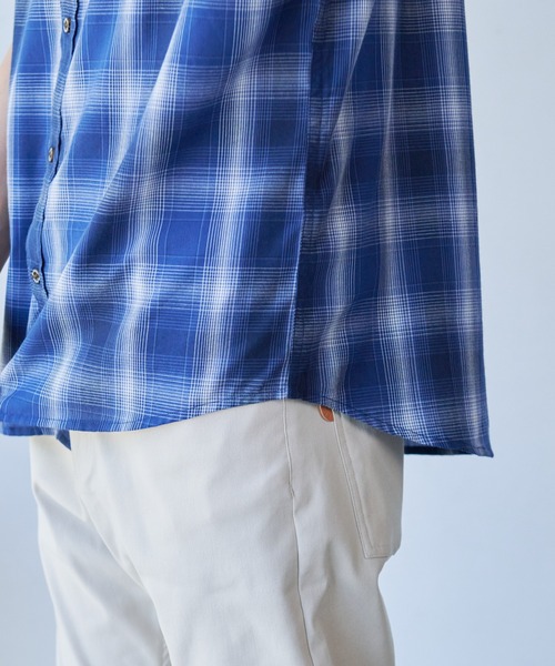 Arnold Palmer（アーノルドパーマー）の「ヴィンテージチェック 半袖 シャツ（シャツ/ブラウス・メンズ・ネイビー/ブラウン/グリーン・M/L/LL）」の7枚目の写真