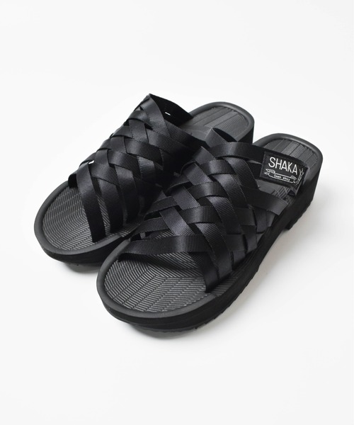 SHAKA(シャカ)の「【SHAKA/シャカ】TROPIC HIKE PLATFORM トロピック ハイク プラットフォーム スライドサンダル(サンダル・レディース・ブラック・24.0cm/22.0cm)」の1枚目の写真