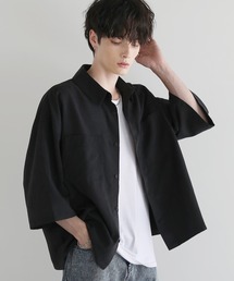 サマーフェイクスエードショート丈半袖シャツ