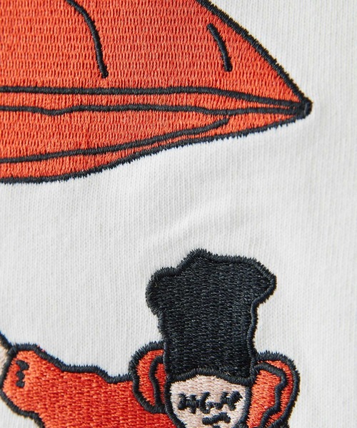ear PAPILLONNER（イアパピヨネ）の「《綿100％/ユニセックス/手洗い可》ear×KEN NAKAYAMA 刺しゅうTシャツ（Tシャツ/カットソー・レディース・ホワイト系その他2/ホワイト/ホワイト系その他・FREE）」の9枚目の写真