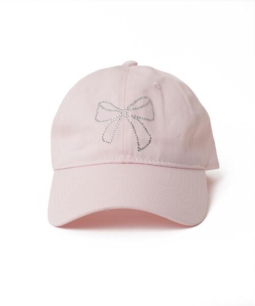 WEGO（ウィゴー）の「WEGO/ラインストーンロゴキャップ（キャップ・レディース・ライトピンク/ブラック系その他/ブラック・FREE）」の7枚目の写真