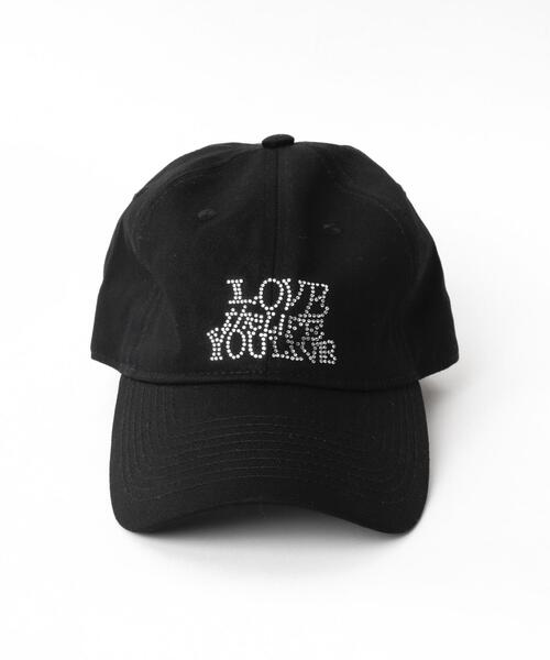 WEGO（ウィゴー）の「WEGO/ラインストーンロゴキャップ（キャップ・レディース・ライトピンク/ブラック系その他/ブラック・FREE）」の6枚目の写真