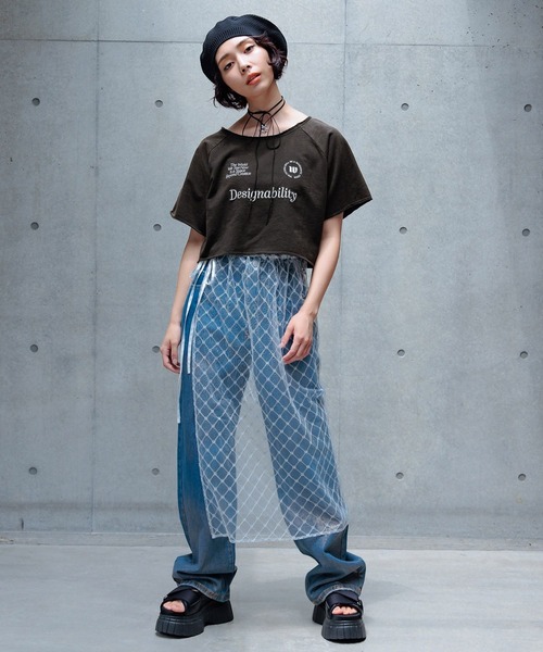 PAGEBOY(ページボーイ)の「チュールレイヤード(スカート・レディース・ブラック系その他/ブラック/オフホワイト・FREE)」の6枚目の写真