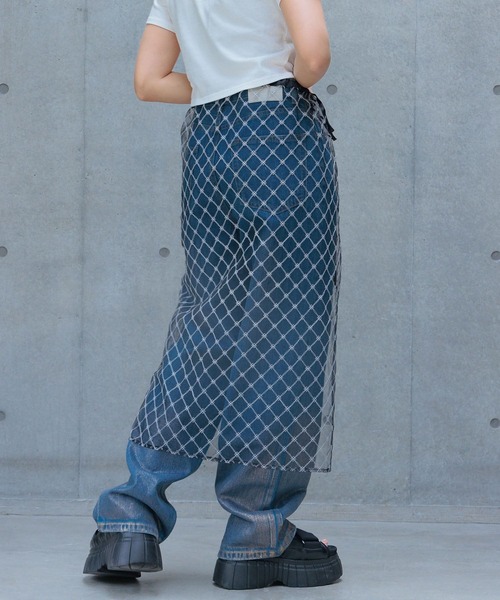 PAGEBOY(ページボーイ)の「チュールレイヤード(スカート・レディース・ブラック系その他/ブラック/オフホワイト・FREE)」の14枚目の写真