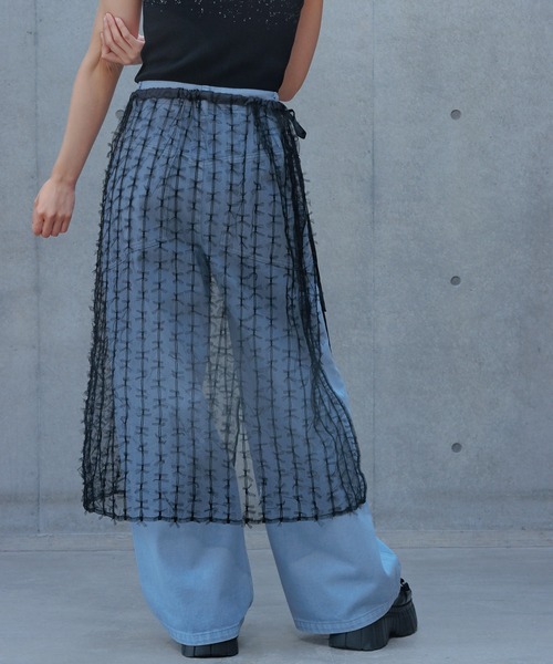 PAGEBOY(ページボーイ)の「チュールレイヤード(スカート・レディース・ブラック系その他/ブラック/オフホワイト・FREE)」の20枚目の写真