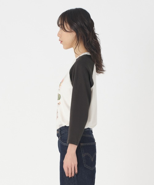 Levi's（リーバイス）の「Levi's/リーバイス ベースボールTシャツ ブラック CACTI EGRET（Tシャツ/カットソー・レディース・ホワイト・XS/S/M）」の9枚目の写真