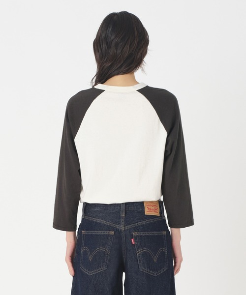 Levi's（リーバイス）の「Levi's/リーバイス ベースボールTシャツ ブラック CACTI EGRET（Tシャツ/カットソー・レディース・ホワイト・XS/S/M）」の10枚目の写真
