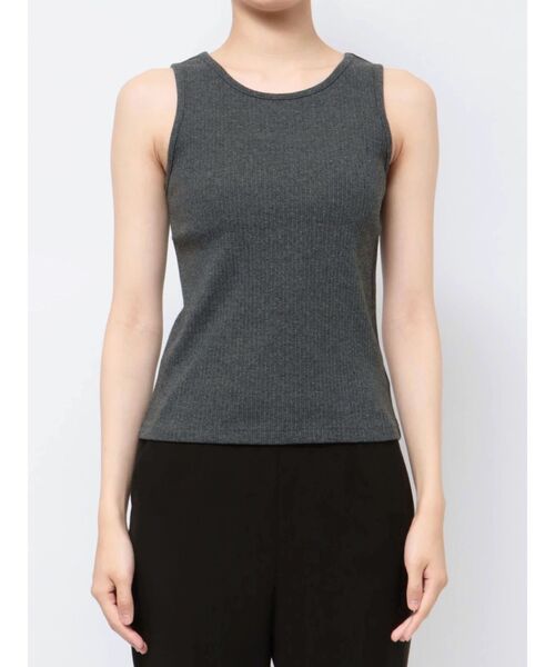 MURUA（ムルーア）の「チュールフリルレイヤードタンクトップ（Tシャツ/カットソー・レディース・ブラック/グレー・FREE）」の22枚目の写真