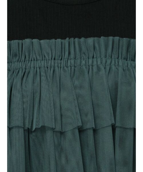 MURUA（ムルーア）の「チュールフリルレイヤードタンクトップ（Tシャツ/カットソー・レディース・ブラック/グレー・FREE）」の19枚目の写真