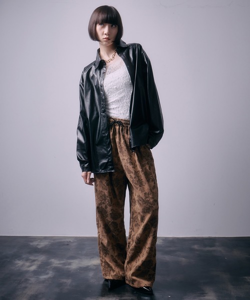 MSGM 男女兼用 総柄 パンツ 紐付き 総柄 パンツ【PAIRMANON STREET】（その他パンツ