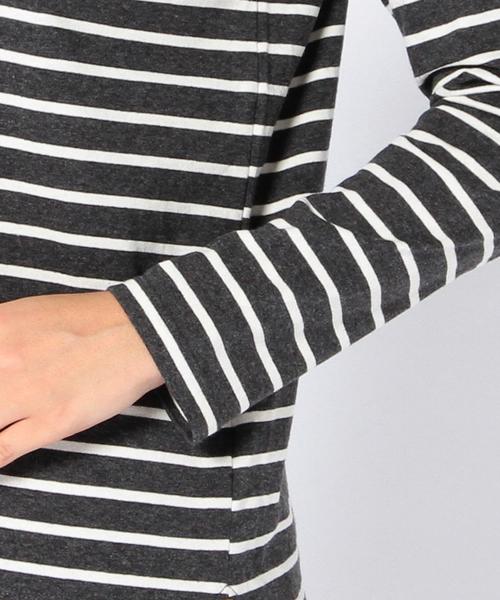 coen(コーエン)の「ドロップショルダーボーダーカットソー(Tシャツ/カットソー・レディース・ダークグレー/オフホワイト/ネイビー・MEDIUM/LARGE)」の11枚目の写真