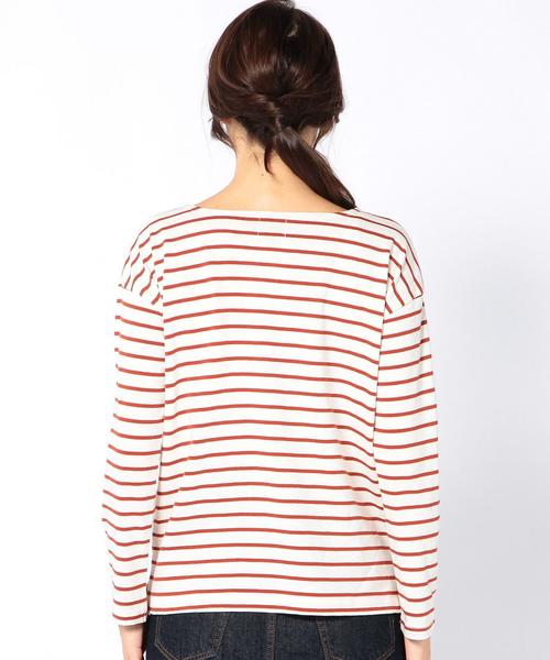 coen(コーエン)の「ドロップショルダーボーダーカットソー(Tシャツ/カットソー・レディース・ダークグレー/オフホワイト/ネイビー・MEDIUM/LARGE)」の13枚目の写真