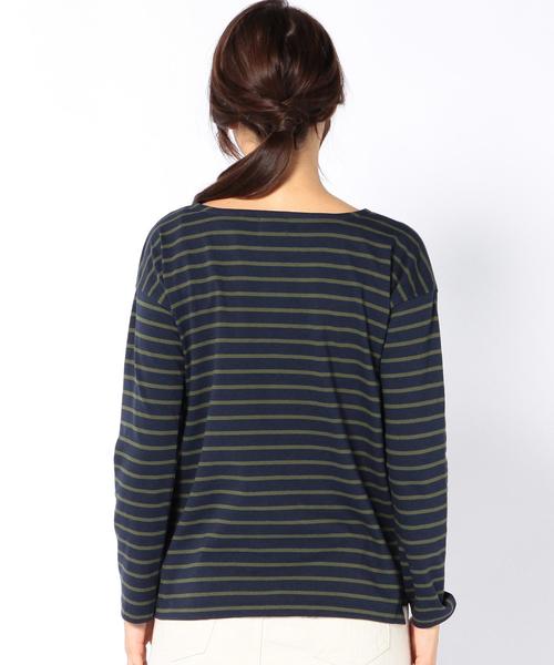 coen(コーエン)の「ドロップショルダーボーダーカットソー(Tシャツ/カットソー・レディース・ダークグレー/オフホワイト/ネイビー・MEDIUM/LARGE)」の16枚目の写真