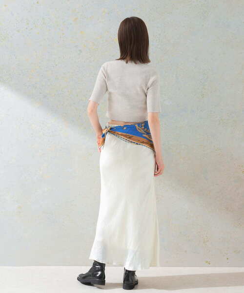 URBAN RESEARCH ROSSO WOMEN(アーバンリサーチ ロッソ)の「クロップドリブニット(ニット/セーター・レディース・イエロー/オフホワイト/グレー・FREE)」の9枚目の写真