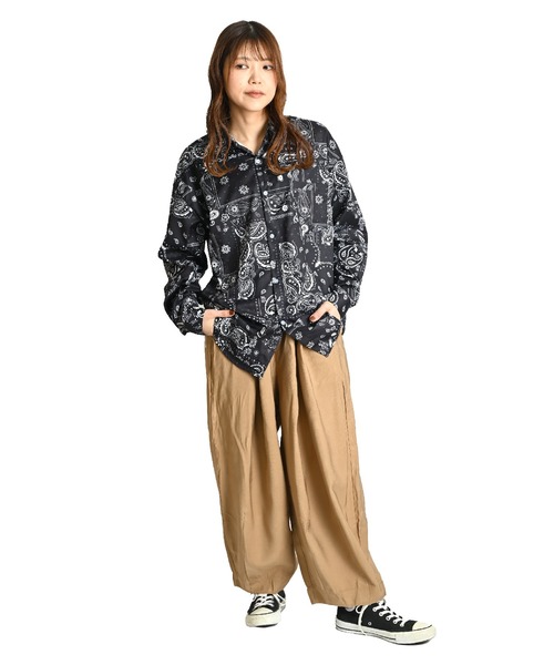 トルネードマート ペイズリー柄シャツ 長袖シャツ　総柄 トルネードマート 花柄シャツ 長袖 フラワー 浅井健一 ベンジー