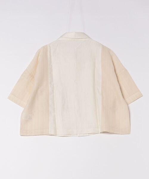 異素材系半袖SH（シャツ/ブラウス）｜DOUBLE NAME（ダブルネーム）