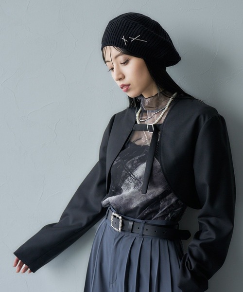 HARE(ハレ)の「ピンバッジベレー(HARE)(ニットキャップ/ビーニー・レディース・ブラック・FREE)」の12枚目の写真