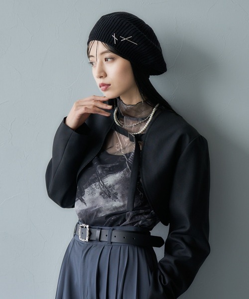 HARE(ハレ)の「ピンバッジベレー(HARE)(ニットキャップ/ビーニー・レディース・ブラック・FREE)」の11枚目の写真