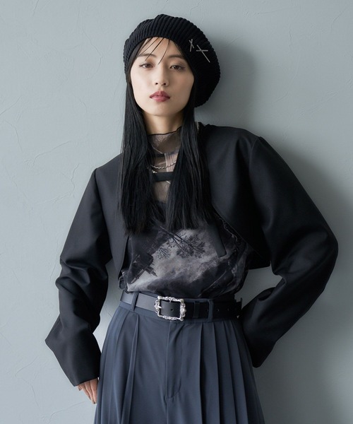 HARE(ハレ)の「ピンバッジベレー(HARE)(ニットキャップ/ビーニー・レディース・ブラック・FREE)」の14枚目の写真