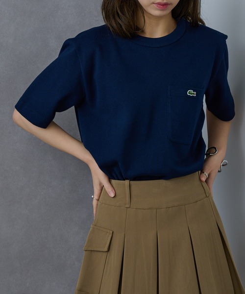 LACOSTE(ラコステ)の「【LACOSTE】カノコポケットTシャツ TH4921-99(Tシャツ/カットソー・レディース・ホワイト/ネイビー/ブラック/カーキ・XL/L/M/S/XS)」の22枚目の写真