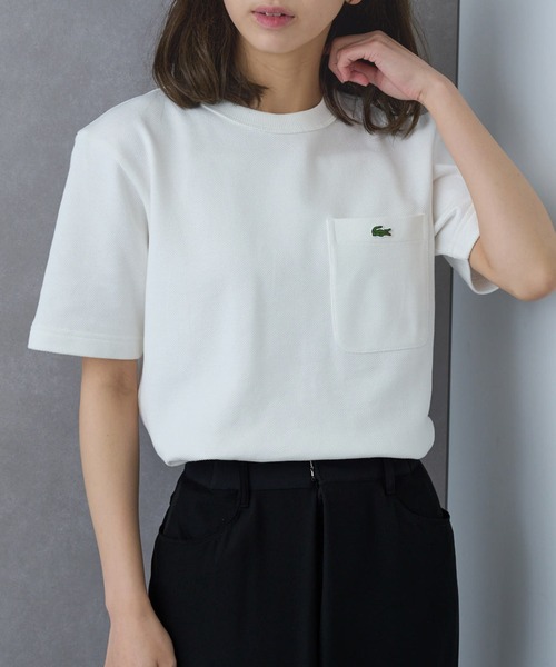 LACOSTE（ラコステ）の「【LACOSTE】カノコポケットTシャツ TH4921-99（Tシャツ/カットソー・レディース・ホワイト/ネイビー/ブラック/カーキ・XL/L/M/S/XS）」の9枚目の写真