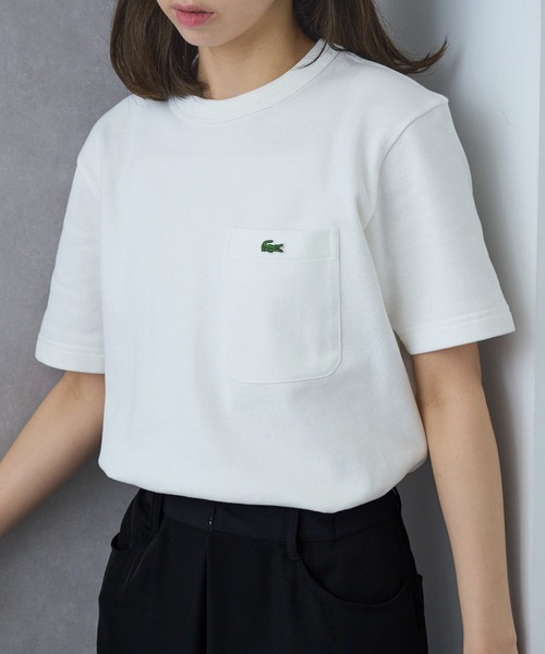 LACOSTE（ラコステ）の「【LACOSTE】カノコポケットTシャツ TH4921-99（Tシャツ/カットソー・レディース・ホワイト/ネイビー/ブラック/カーキ・XL/L/M/S/XS）」の10枚目の写真