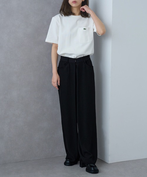 LACOSTE（ラコステ）の「【LACOSTE】カノコポケットTシャツ TH4921-99（Tシャツ/カットソー・レディース・ホワイト/ネイビー/ブラック/カーキ・XL/L/M/S/XS）」の11枚目の写真