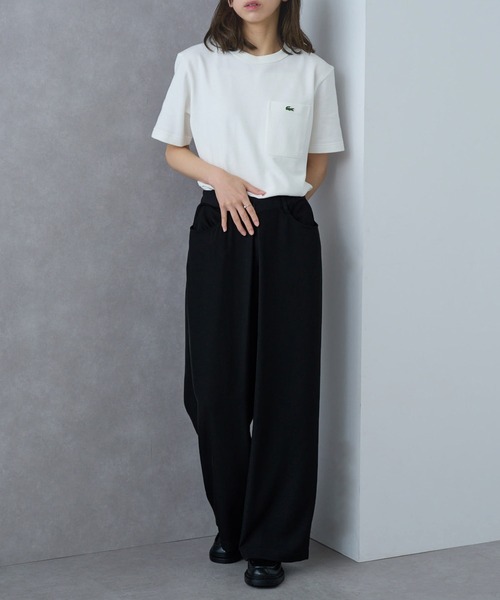 LACOSTE（ラコステ）の「【LACOSTE】カノコポケットTシャツ TH4921-99（Tシャツ/カットソー・レディース・ホワイト/ネイビー/ブラック/カーキ・XL/L/M/S/XS）」の12枚目の写真