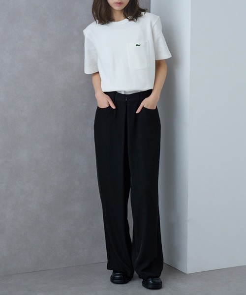 LACOSTE（ラコステ）の「【LACOSTE】カノコポケットTシャツ TH4921-99（Tシャツ/カットソー・レディース・ホワイト/ネイビー/ブラック/カーキ・XL/L/M/S/XS）」の13枚目の写真