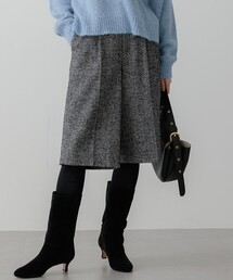 ヘリンボーンループツイード ハーフパンツ