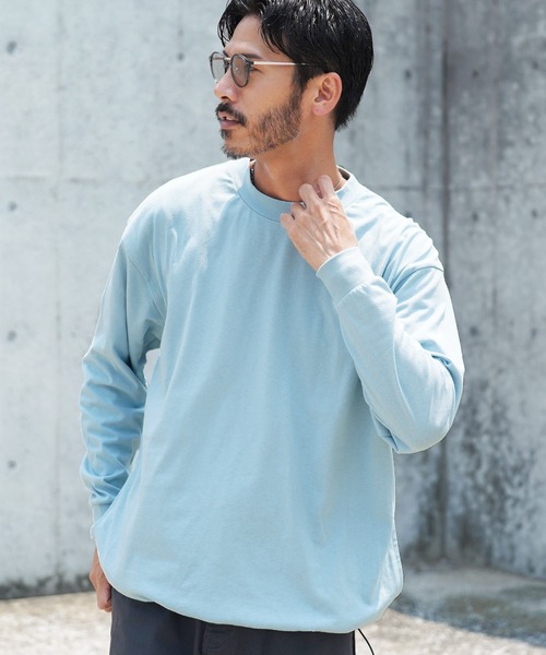 セール】ルーズフィットクルーネック長袖ロンTカットソー（Tシャツ
