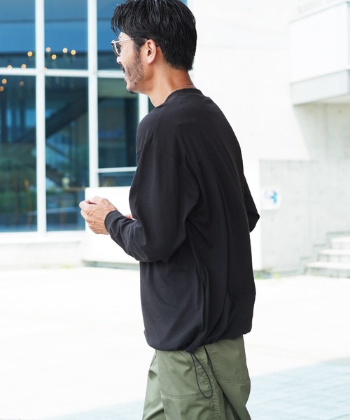 jiggys shop(ジギーズショップ)の「ルーズフィットクルーネック長袖ロンTカットソー(Tシャツ/カットソー・メンズ・ブラウン系その他/ブラック/パープル系その他/ホワイト/ブルー系その他/マスタード・LARGE/MEDIUM/X-LARGE)」の13枚目の写真