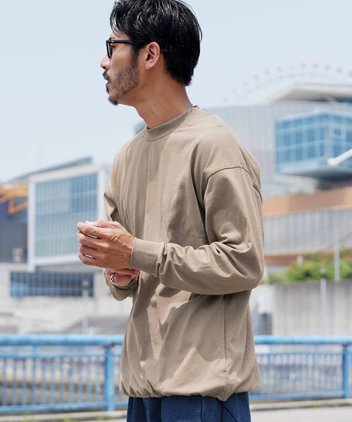 jiggys shop(ジギーズショップ)の「ルーズフィットクルーネック長袖ロンTカットソー(Tシャツ/カットソー・メンズ・ブラウン系その他/ブラック/パープル系その他/ホワイト/ブルー系その他/マスタード・LARGE/MEDIUM/X-LARGE)」の16枚目の写真