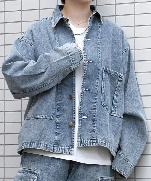 【セール】vintage like hard wash denim work jacket/ヴィンテージライク ハードウォッシュ デニム ワークジャケット【IR】(デニムジャケット)|おしゃれスタ(オシャレスタ) 【セール】vintage like hard wash denim work jacket/ヴィンテージライク ハードウォッシュ デニム ワークジャケット【IR】(デニムジャケット)|おしゃれスタ(オシャレスタ)