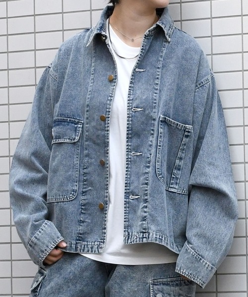 【セール】vintage like hard wash denim work jacket/ヴィンテージライク ハードウォッシュ デニム ワークジャケット【IR】(デニムジャケット)|おしゃれスタ(オシャレスタ) 【セール】vintage like hard wash denim work jacket/ヴィンテージライク ハードウォッシュ デニム ワークジャケット【IR】(デニムジャケット)|おしゃれスタ(オシャレスタ)