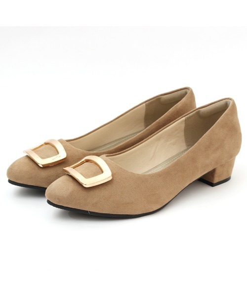 ALETTA（アレッタ）の「ALETTA-ｱﾚｯﾀ- 究極のプレーンパンプス -バックルモチーフ-（パンプス・レディース・ダークブラック/アッシュグレー/ライトグレー/ベージュ/ブラック/グレー・22.5cm/23.0cm/23.5cm/24.0cm/24.5cm/25.0cm）」の4枚目の写真