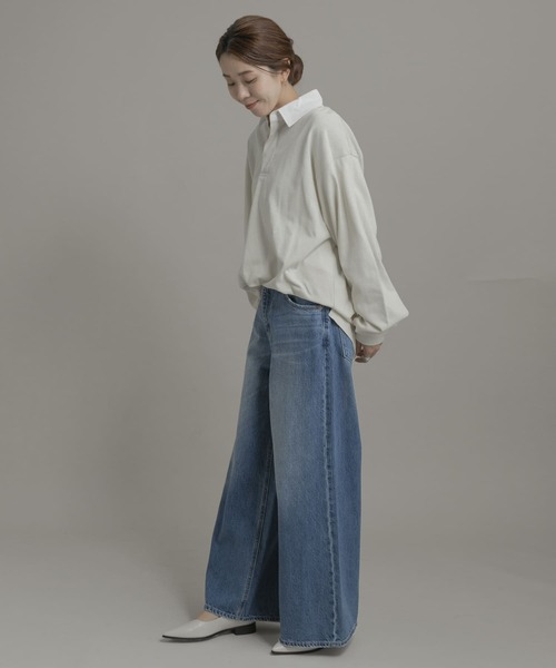 URBAN RESEARCH Sonny Label（アーバンリサーチサニーレーベル）の「TRIPLE CROWN　ラグビーポロシャツ（ポロシャツ・レディース・ナチュラル/ベージュ系その他/ブラック・MEDIUM）」の14枚目の写真