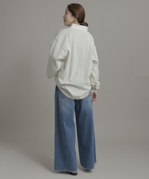 URBAN RESEARCH Sonny Label（アーバンリサーチサニーレーベル）の「TRIPLE CROWN　ラグビーポロシャツ（ポロシャツ・レディース・ナチュラル/ベージュ系その他/ブラック・MEDIUM）」の16枚目の写真