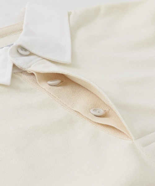 URBAN RESEARCH Sonny Label（アーバンリサーチサニーレーベル）の「TRIPLE CROWN　ラグビーポロシャツ（ポロシャツ・レディース・ナチュラル/ベージュ系その他/ブラック・MEDIUM）」の21枚目の写真