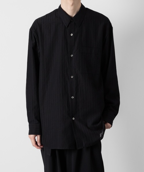 セール】ストライプ レノクロス L/S シャツ / STRIPE LENO CLOTH