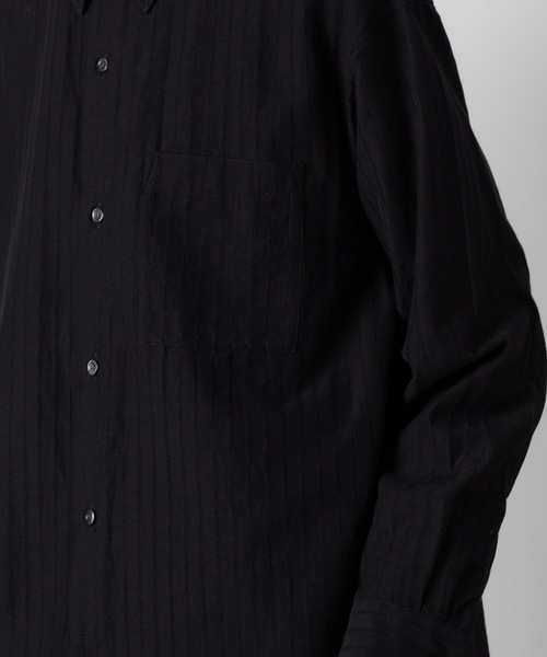 セール】ストライプ レノクロス L/S シャツ / STRIPE LENO CLOTH