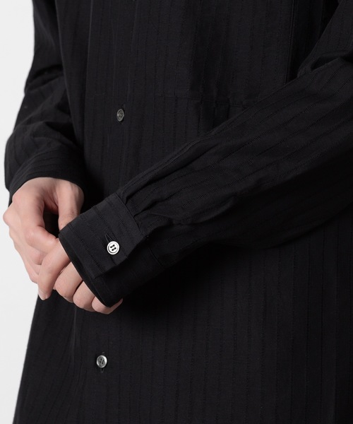 ATTACHMENT（アタッチメント）の「ストライプ レノクロス L/S シャツ / STRIPE LENO CLOTH L/S SHIRT（シャツ/ブラウス・メンズ・ブラック/ホワイト/グレー・3/2/1）」の10枚目の写真